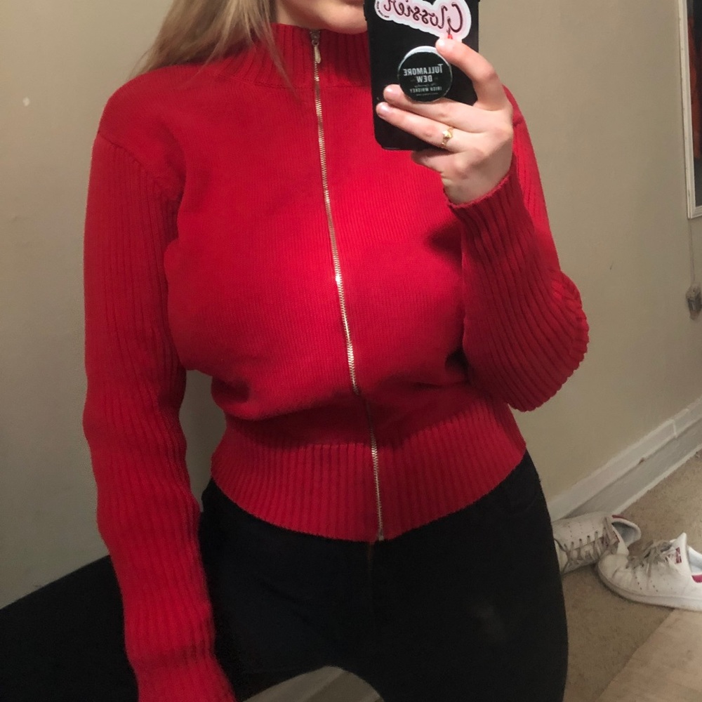 Gap red cardigan / zip up sweater